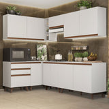 Cocina Integral Esquinera 392cm Blanco Reims 02