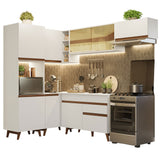 Cocina Integral Esquinera 392cm Blanco Reims Madesa 03
