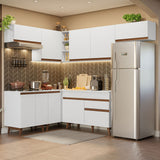 Cocina Integral de Esquina 402cm Blanco Reims Madesa 03