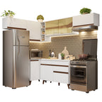 Cocina Integral de Esquina 402cm Blanco Reims 04