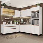Cocina Integral Esquinera 452cm Blanco Reims 01