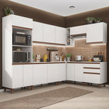 Cocina Integral Esquinera 462cm Blanco Reims 01
