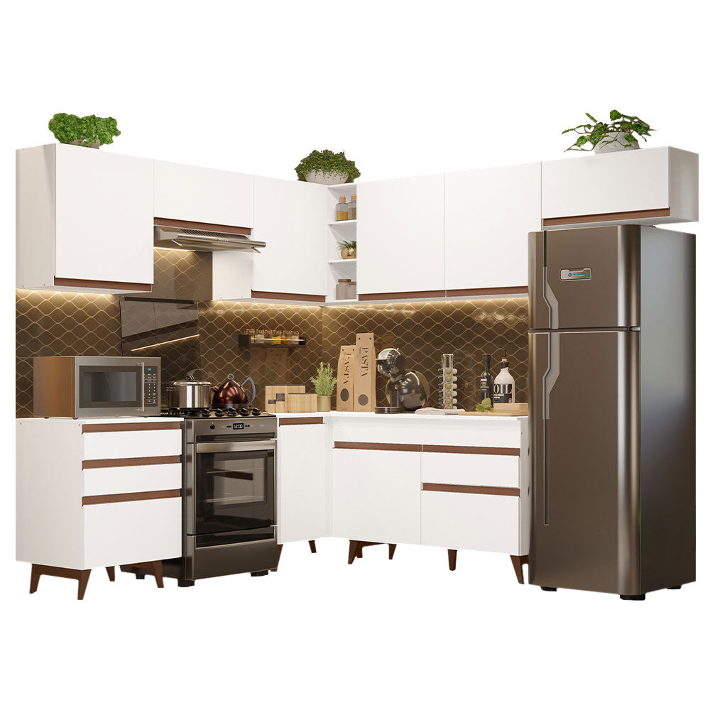 Cocina Integral Esquinera 462cm Reims Blanco 03