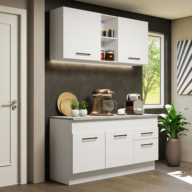 Cocina Compacta 150 cm Blanco Agata Madesa