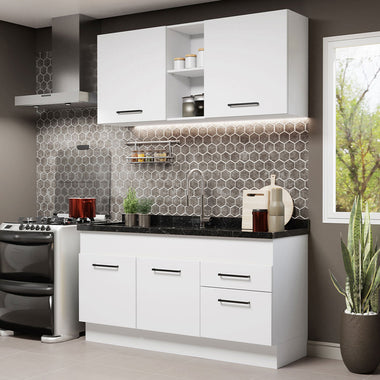 Cocina Compacta 150 cm Blanco Agata Madesa