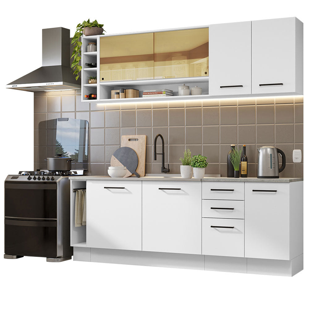 Cocina Integral 220 cm Blanco Agata Madesa