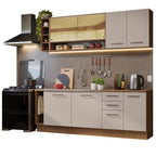 Cocina Integral 220 cm Marrón/Crema Agata Madesa