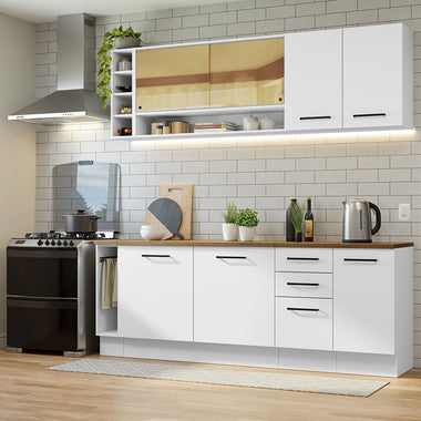 Cocina Integral 220 cm Blanco Agata Madesa