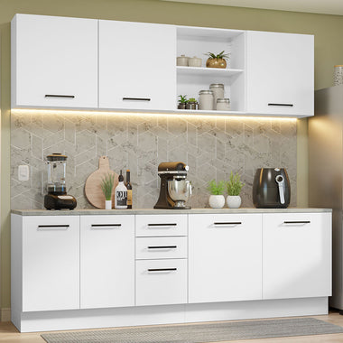 Cocina Compacta 240 cm Blanco Agata Madesa