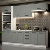 Cocina Integral 270cm Blanco/Gris Agata 02