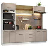 Cocina Integral 270cm Blanco/Crema Agata 03