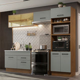 Cocina Integral 270cm Marrón/Gris Agata 05