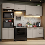 Cocina Integral 270cm Marrón/Crema Agata 07