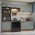 Cocina Integral 270 cm Gris/Marrón Agata Madesa