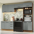 Cocina Integral 270 x 52 cm Marrón/Gris Agata Madesa