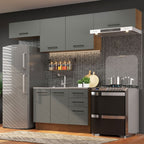 Cocina Integral 280 x 52 cm Marrón/Gris Agata Madesa