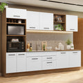 Cocina Integral 310 cm Con Mueble para Horno Marrón/Blanco Agata Madesa