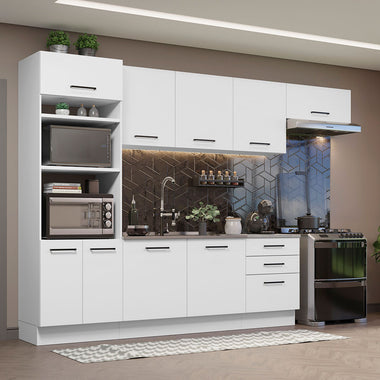 Cocina Integral 330 cm Con Mueble para Horno Blanco Agata Madesa