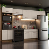 Cocina Integral 350cm Marrón/Crema Agata 01