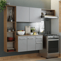 Cocina Compacta 180 cm Marrón/Gris Easy Madesa