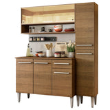 Cocina Compacta 137cm Marrón Emilly Art 04