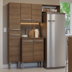 Cocina Compacta 156 cm Marrón Emilly Madesa
