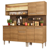 Cocina Compacta 169cm Marrón Emilly Dance 07
