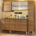 Cocina Compacta 201 cm 11 Puertas 1 Cajón Marrón Emilly Madesa 02