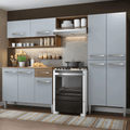 Cocina Compacta 229 cm Marrón/Gris Emilly Madesa