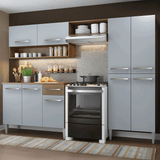 Cocina Integral 229cm Marrón/Gris Emilly Pop 02