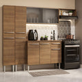 Cocina Compacta 229 cm Marrón Emilly Madesa
