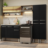 Cocina Integral 229cm con Fregadero Marrón/Negro Emilly 11