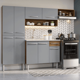 Cocina Integral 229cm con Fregadero Marrón/Gris Emilly 12