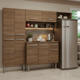 Cocina Compacta 229 cm Emilly Marrón 016