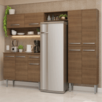 Cocina Compacta 229 cm Marrón Emilly Madesa