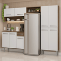 Cocina Compacta 229 cm Marrón/Blanco Emilly Madesa