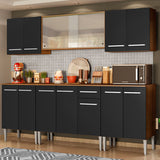 Cocina Integral 233cm Marrón/Negro Emilly Wind 02