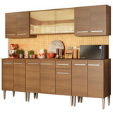 Cocina Integral 233cm Marrón Emilly Fire 03