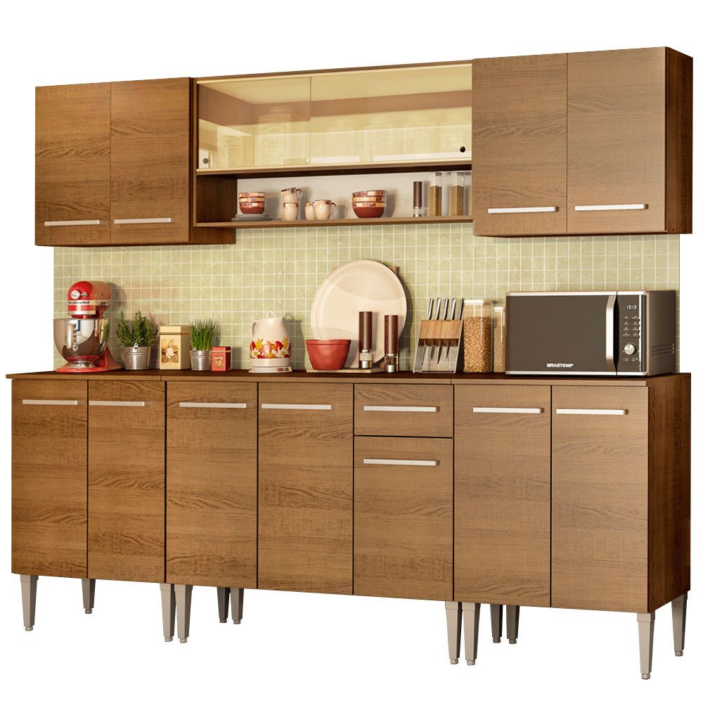 Cocina Integral 233cm Marrón Emilly Smile 04