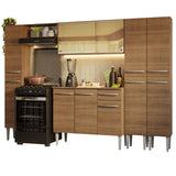 Cocina Integral 261cm Marrón Emilly 07