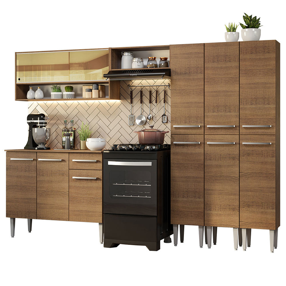Cocina Integral 261cm Marrón Emilly 08