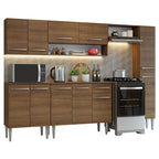 Cocina Integral 261 cm Marrón Emilly Madesa