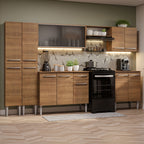 Cocina Integral 293 cm Marrón Emilly Madesa