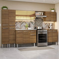 Cocina Integral 293 cm Con Fregadero Marrón Emilly Madesa