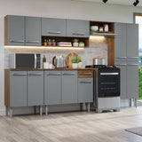 Cocina Integral 293cm Marrón/Gris Emilly 10