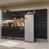 Cocina Compacta 293 cm Emilly Marrón/Negro 011