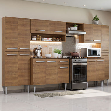 Cocina Integral 325 cm Marrón Emilly Madesa