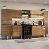 Cocina Integral 325cm Emilly Marrón 04