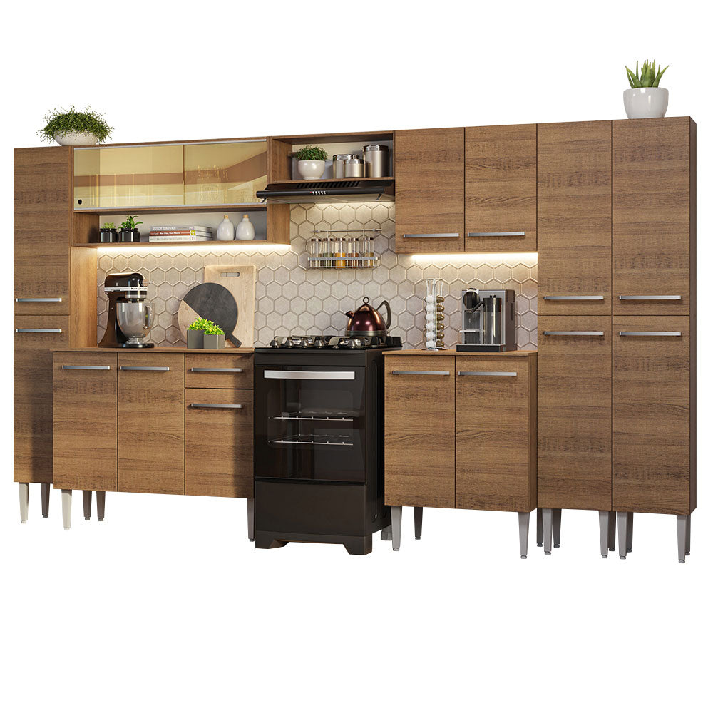Cocina Integral 325cm Emilly Marrón 05