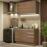 Cocina Compacta 120cm Marrón Glamy 03